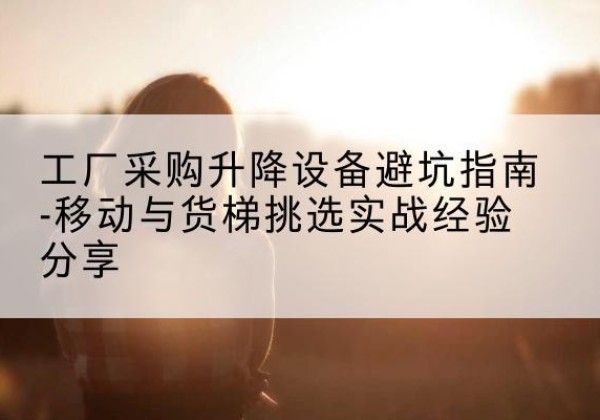 大兴安岭移动式升降机怎么选-工厂采购升降设备避坑指南-移动与货梯挑选实战经验分享