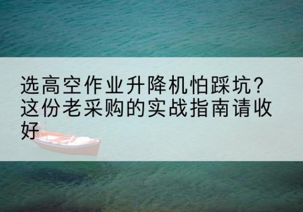 大兴安岭高空作业升降机厂家推荐-选高空作业升降机怕踩坑？这份老采购的实战指南请收好